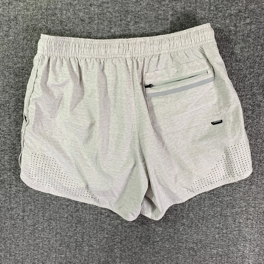 LEGENDS Luka Shorts Men Large Gray Liner 2 In 1 Performance Stretch Gym Running - Picture 8 of 9